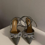 Elope Rhinestone Heel in Silver Glitter