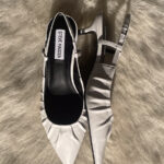 Syrie Pleated Pointed Toe Heel